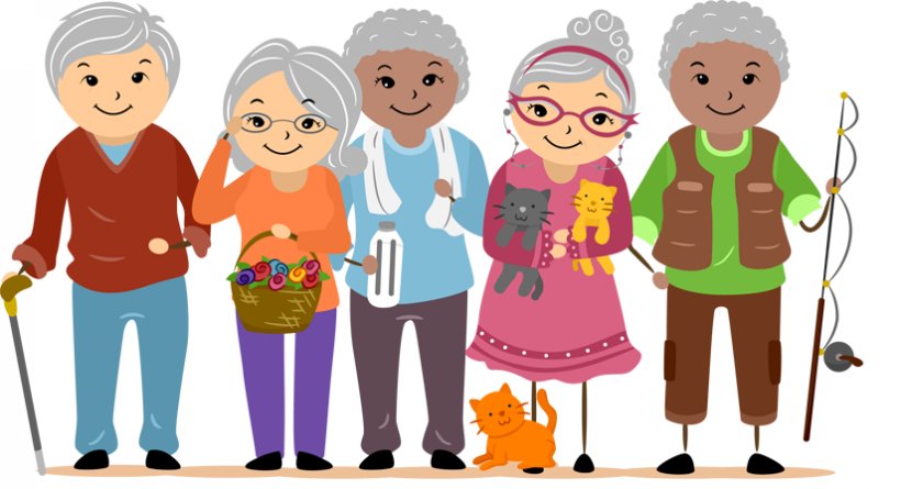 United States National Senior Citizens Day Old Age Clip Art, PNG, 825x448px, United States, Adult, Art, August 21, Cartoon Download Free