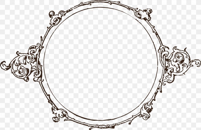 Borders And Frames Clip Art, PNG, 3742x2420px, Borders And Frames, Art, Black And White, Body Jewelry, Bracelet Download Free