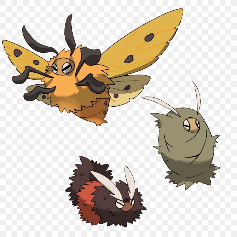 Butterfly Insect Luna Moth Pokémon, PNG, 1000x1000px, Butterfly, Butterflies And Moths, Carnivoran, Cartoon, Caterpillar Download Free