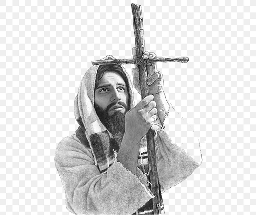 Jesus Crucifix Sermon On The Mount Crown Of Thorns Good Shepherd, PNG, 500x691px, Jesus, Black And White, Christian Art, Christian Cross, Christianity Download Free
