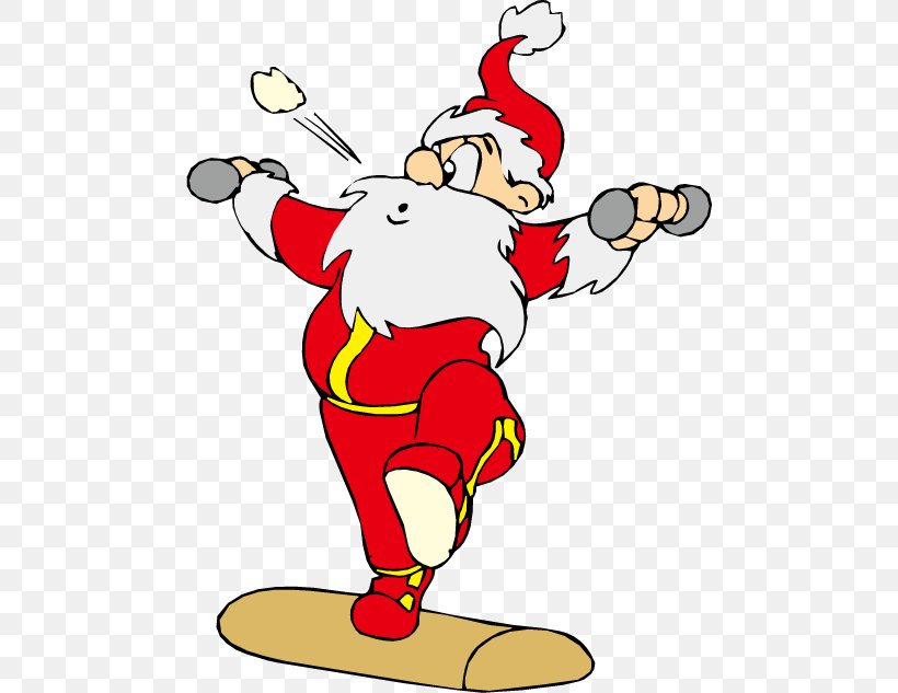 Santa Claus Physical Exercise Physical Fitness Clip Art, PNG, 480x633px, Santa Claus, Area, Art, Artwork, Cartoon Download Free