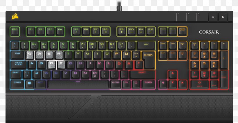 Computer Keyboard Corsair Gaming STRAFE RGB Corsair Gaming STRAFE Cherry MX Silent (EU) Keyboard Corsair Components Gaming Keypad, PNG, 1772x916px, Watercolor, Cartoon, Flower, Frame, Heart Download Free
