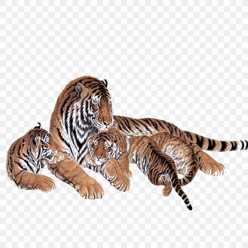 Siberian Tiger Painting Two Tigers, PNG, 2400x2400px, Siberian Tiger, Art, Big Cats, Carnivoran, Cat Like Mammal Download Free