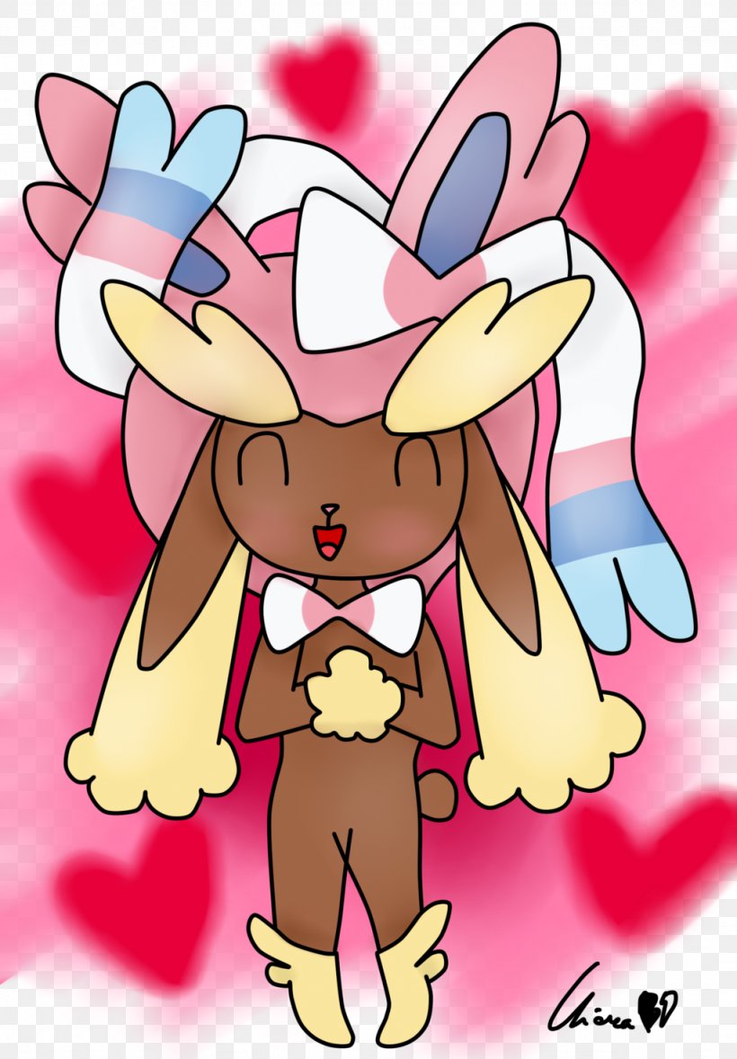 Sylveon Lopunny Pokémon Eevee, PNG, 1024x1472px, Watercolor, Cartoon, Flower, Frame, Heart Download Free