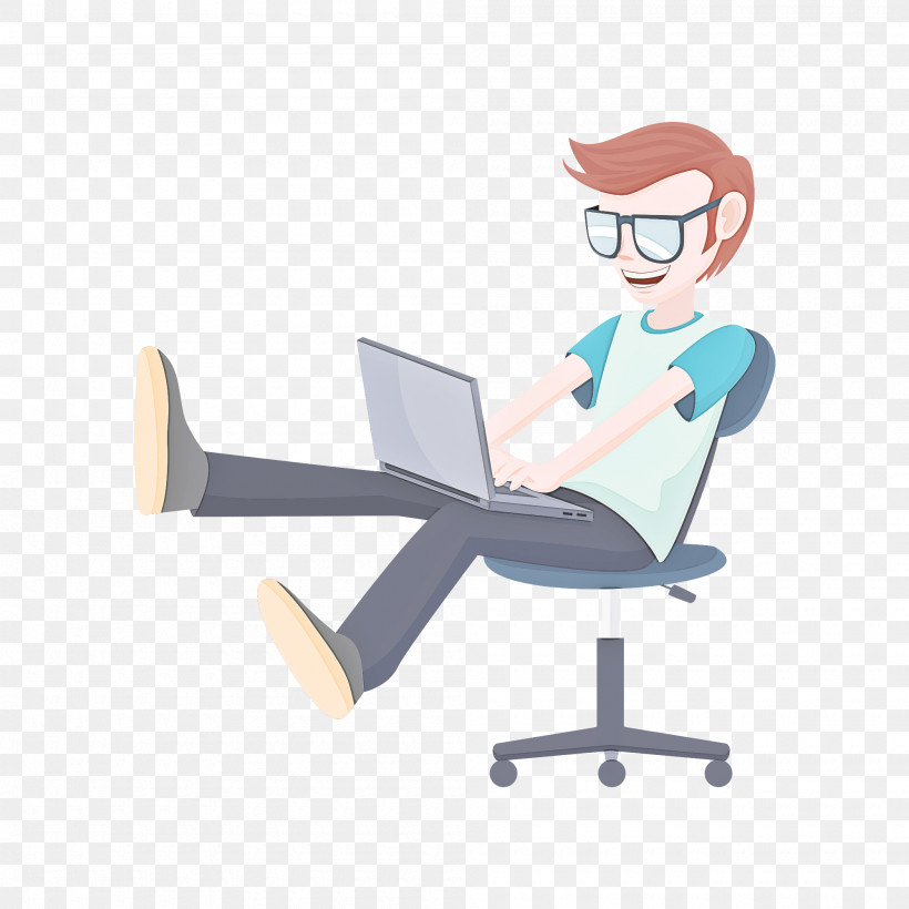 Cartoon Sitting Office Chair Job Furniture, PNG, 2000x2000px, Cartoon, Airplane, Chair, Desk, Furniture Download Free