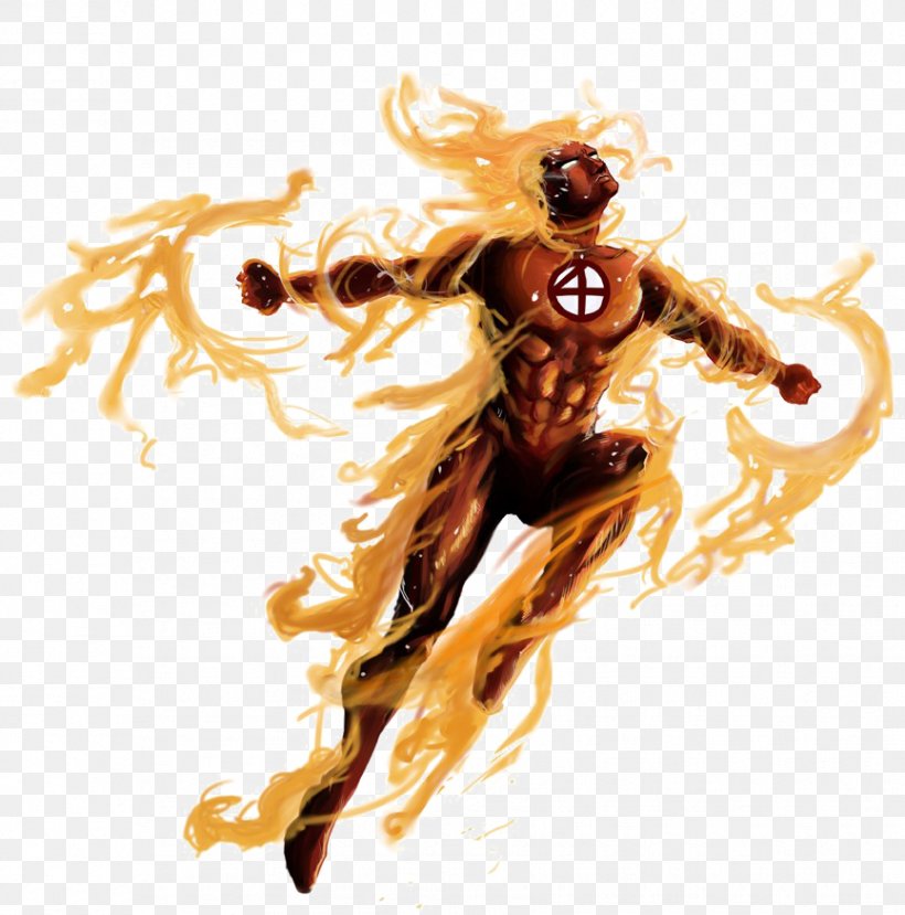 Human Torch Invisible Woman Mister Fantastic, PNG, 865x875px, Human Torch, Art, Cartoon, Drawing, Fantastic Four Download Free