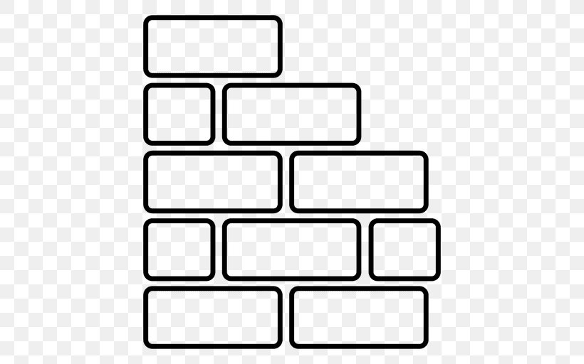 Rectangle Square Brick Clip Art, PNG, 512x512px, Rectangle, Area, Black, Black And White, Brick Download Free