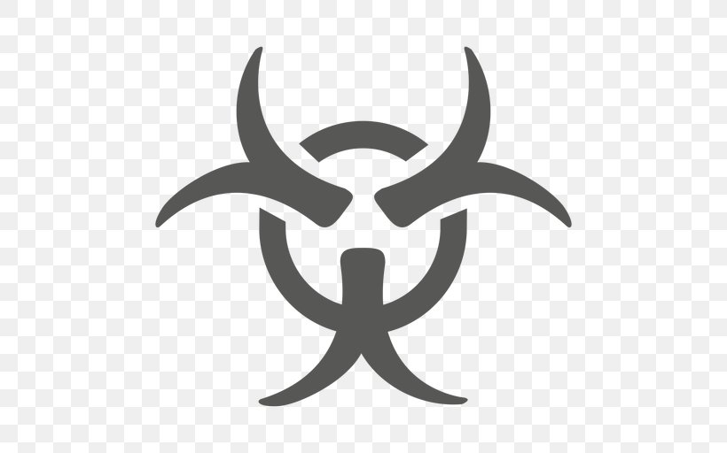 Biological Hazard Symbol Clip Art, PNG, 512x512px, Biological Hazard, Black And White, Hazard, Hazard Symbol, Logo Download Free