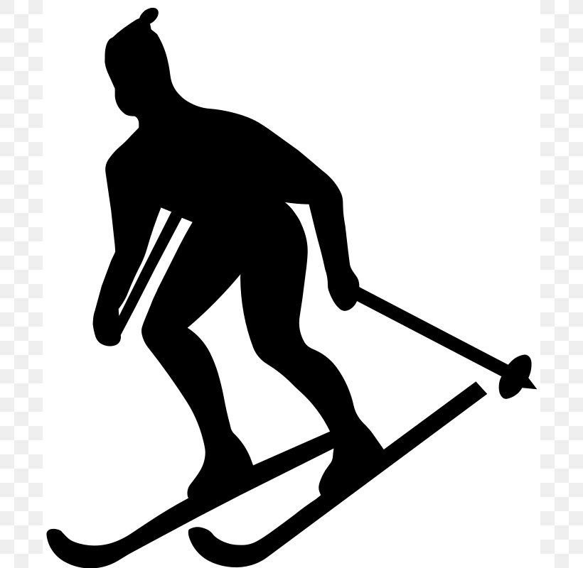 Skiing Silhouette Clip Art, PNG, 700x800px, Skiing, Alpine Skiing, Area, Black, Black And White Download Free