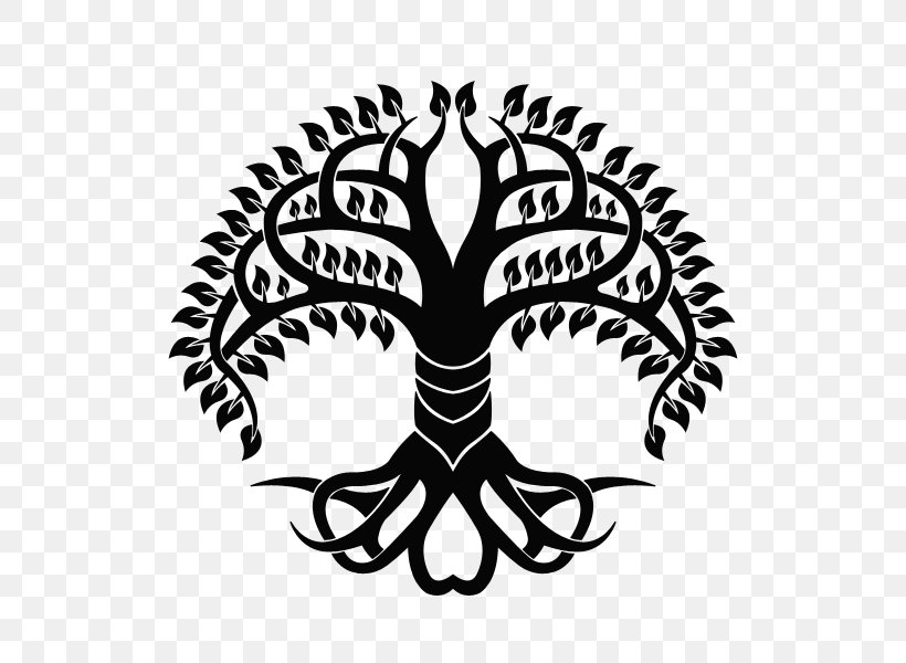Tree Of Life Wall Decal Sticker, PNG, 600x600px, Tree, Black And White, Brand, Celtic Sacred Trees, Celts Download Free