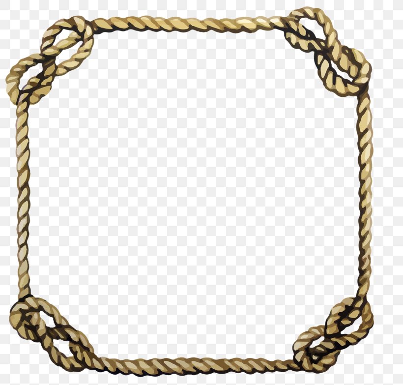 Rope Picture Frame Clip Art, PNG, 800x783px, Rope, Albom, Body Jewelry, Chain, Film Frame Download Free