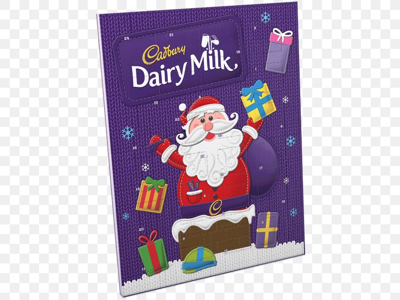 Santa Claus Cadbury Dairy Milk Advent Calendars Cadbury Dairy Milk, PNG, 615x615px, Santa Claus, Advent, Advent Calendars, Cadbury, Cadbury Dairy Milk Download Free