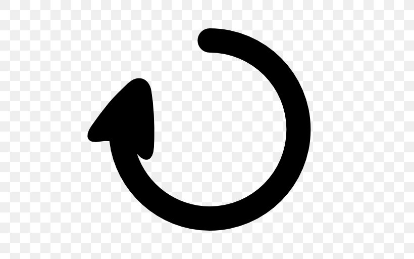 Clockwise Arrow Retrograde Motion Rotation, PNG, 512x512px, Clockwise, Black And White, Crescent, Monochrome Photography, Motion Download Free
