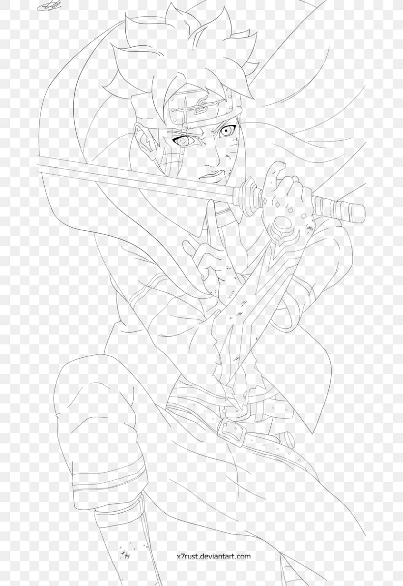 Line Art Drawing Boruto: Naruto Next Generations Sketch, PNG, 670x1191px, Watercolor, Cartoon, Flower, Frame, Heart Download Free