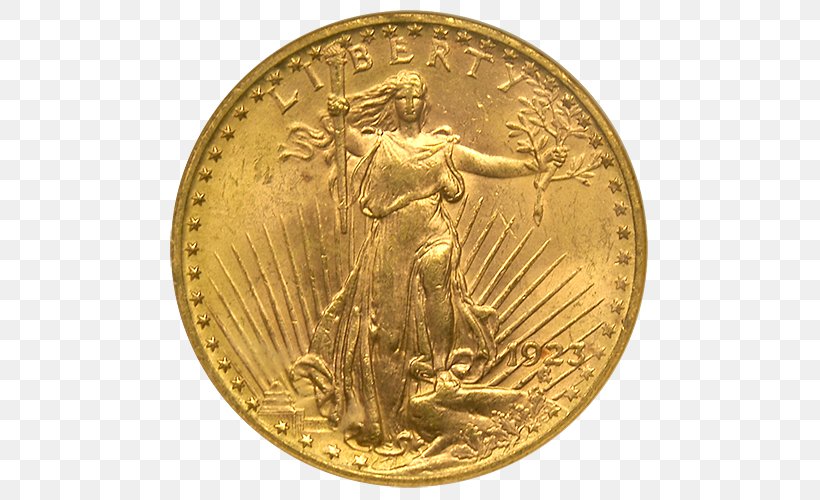 Saint-Gaudens Double Eagle Gold Coin Gold Coin, PNG, 500x500px, 1933 Double Eagle, Saintgaudens Double Eagle, Ancient History, Augustus Saintgaudens, Brass Download Free