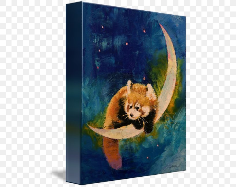 Cat Giant Panda Painting Red Panda Canvas Print, PNG, 486x650px, Cat, Art, Artist, Canvas, Canvas Print Download Free