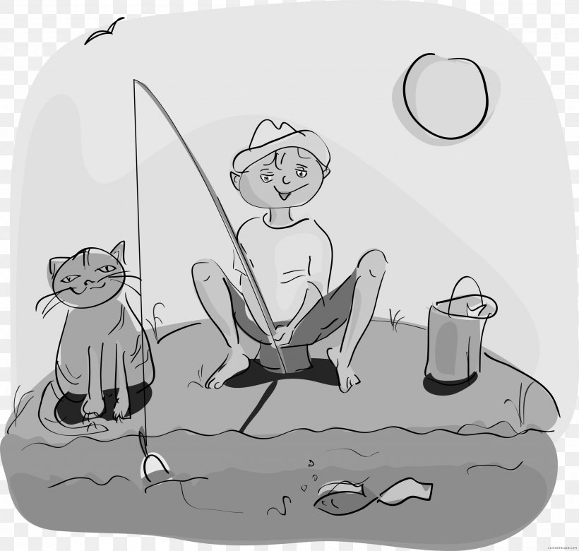 Clip Art Vector Graphics Fishing Image Fisherman, PNG, 2500x2380px, Fishing, Art, Black, Black And White, Carnivoran Download Free