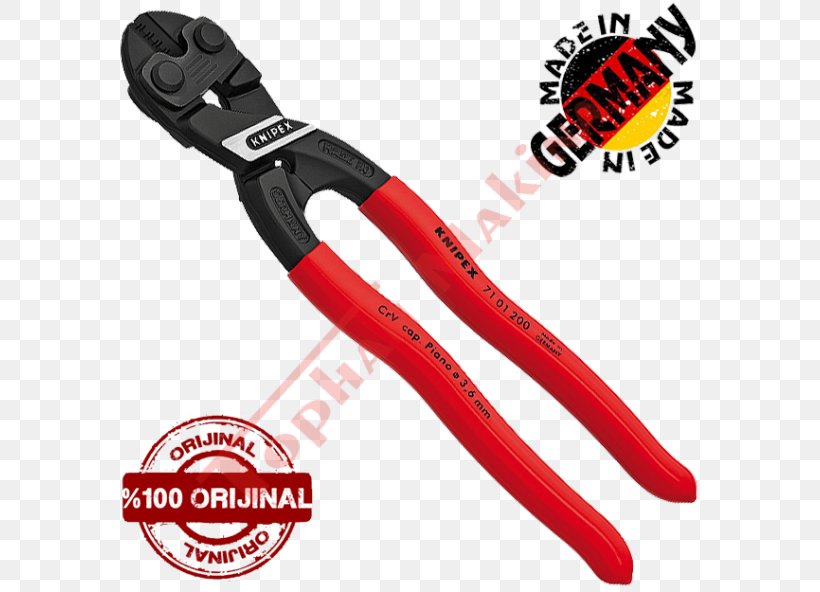 Diagonal Pliers Knipex Bolt Cutters Cutting, PNG, 592x592px, Diagonal Pliers, Bolt Cutters, Cutting, Electrical Cable, Felco Download Free