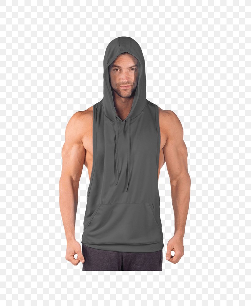 Hoodie T-shirt Shoulder Sleeveless Shirt, PNG, 771x1000px, Hoodie, Arm, Hood, Muscle, Neck Download Free