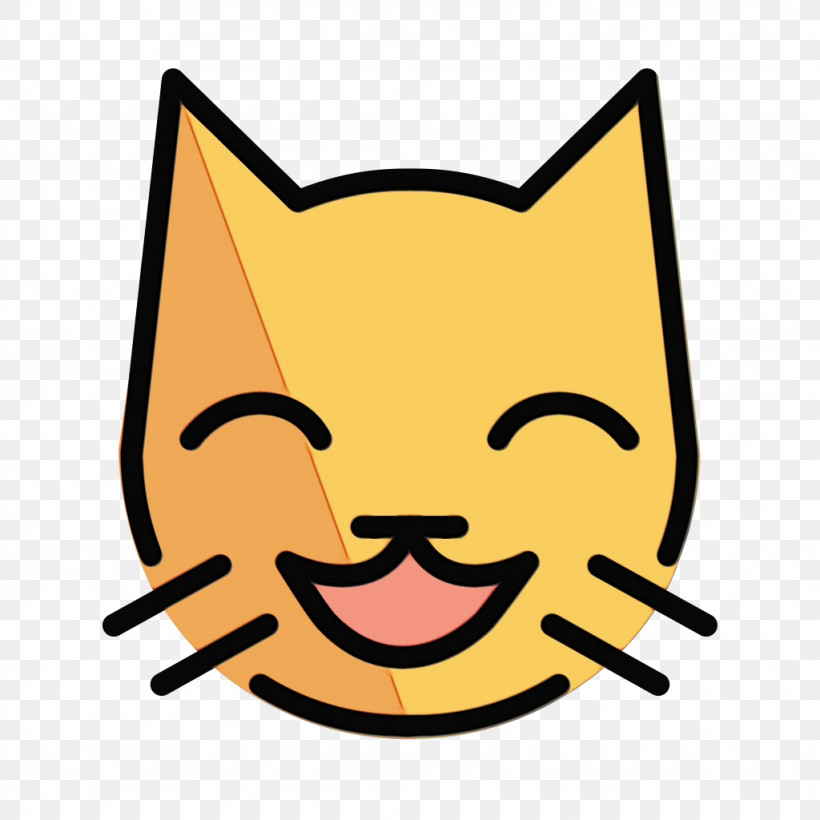 Cat Emoji Smiley Dog Grumpy Cat, PNG, 1024x1024px, Watercolor, Cat, Dog, Emoji, Face Download Free