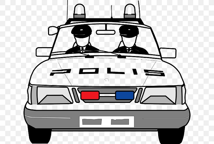 Police Car Clip Art Vector Graphics Police Officer, PNG, 640x550px, Car, Automotive Design, Automotive Exterior, Black And White, Boat Download Free