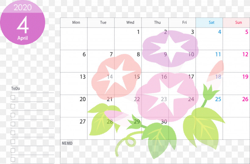 April 2020 Calendar April Calendar 2020 Calendar, PNG, 3000x1982px, 2020 Calendar, April 2020 Calendar, April Calendar, Circle, Leaf Download Free