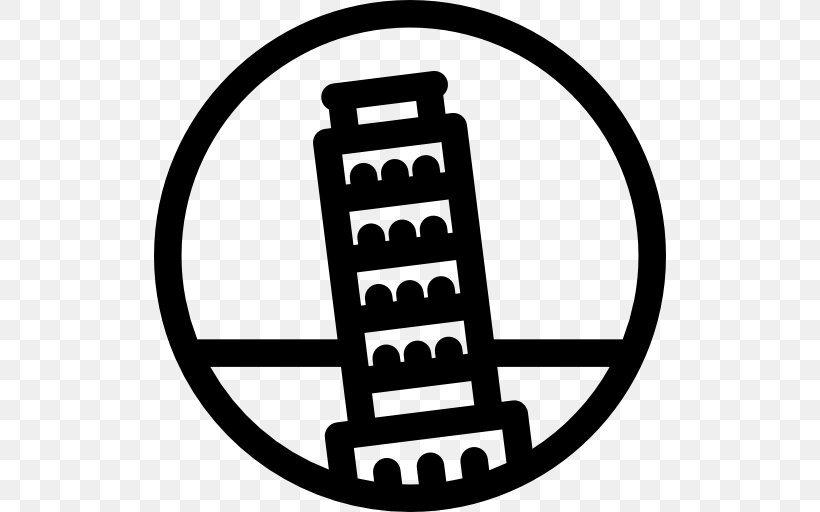 Leaning Tower Of Pisa Eiffel Tower Clip Art, PNG, 512x512px, Leaning Tower Of Pisa, Area, Artwork, Black And White, Brand Download Free