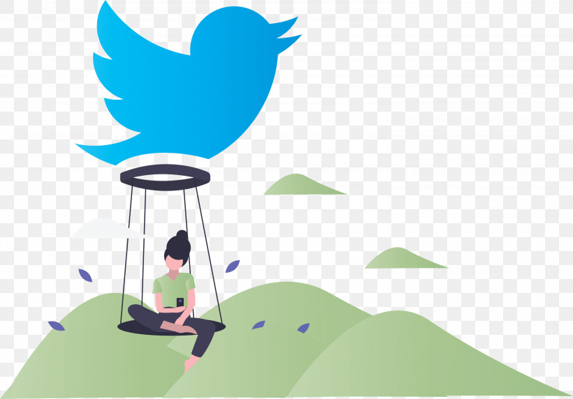 Twitter Girl, PNG, 3000x2095px, Twitter, Bird, Cartoon, Girl Download Free