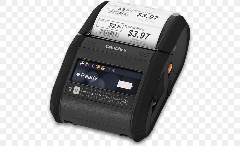 Barcode Printer Thermal Printing Brother Industries Label, PNG, 500x500px, Printer, Airprint, Barcode, Barcode Printer, Barcode Scanners Download Free