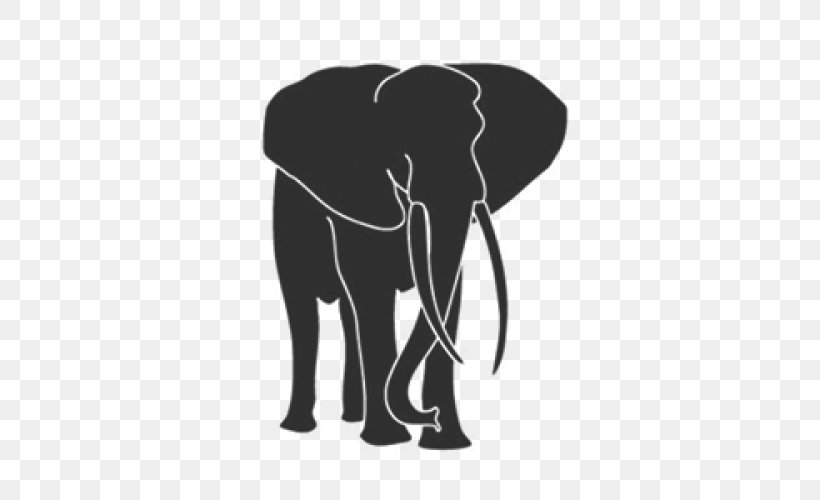 Indian Elephant African Elephant Elephantidae Silhouette Elephant Nature Park, PNG, 500x500px, Indian Elephant, African Elephant, Animal, Black And White, Cattle Like Mammal Download Free