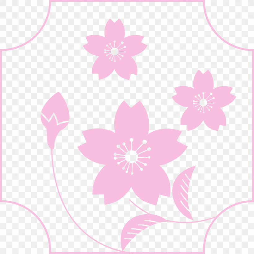 Floral Design, PNG, 2997x3000px, Cherry Flower, Floral, Floral Design, Flower, Magenta Download Free