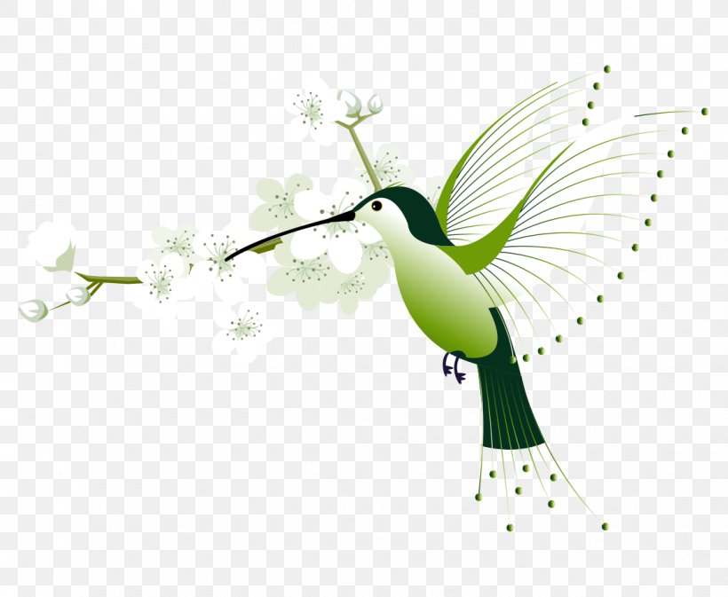 Hummingbird Euclidean Vector Flower, PNG, 1135x932px, Bird, Beak, Element, Feather, Flower Download Free