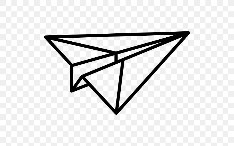 Paper Plane Airplane, PNG, 512x512px, Paper, Airplane, Area, Black, Black And White Download Free