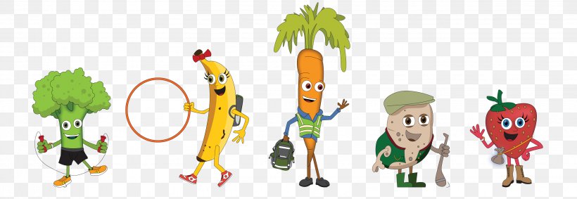 Fruit Vegetable Character Cartoon, PNG, 3224x1116px, Fruit, Animated Film, Art, Carrot, Cartoon Download Free