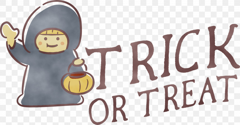 Logo Font Cartoon Behavior Meter, PNG, 2999x1571px, Trick Or Treat, Behavior, Biology, Cartoon, Human Download Free