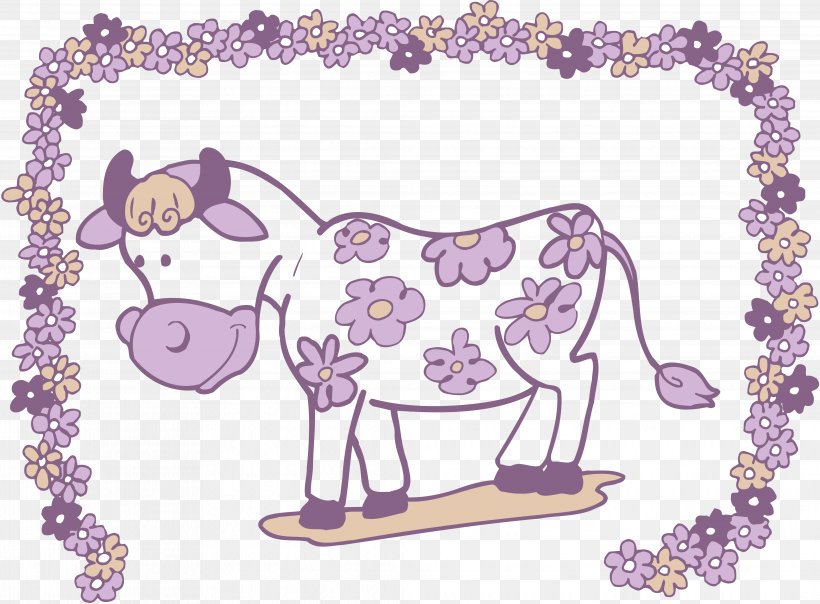 Cattle Long-sleeved T-shirt Calf Clip Art, PNG, 4146x3056px, Cattle, Art, Bovini, Calf, Cartoon Download Free
