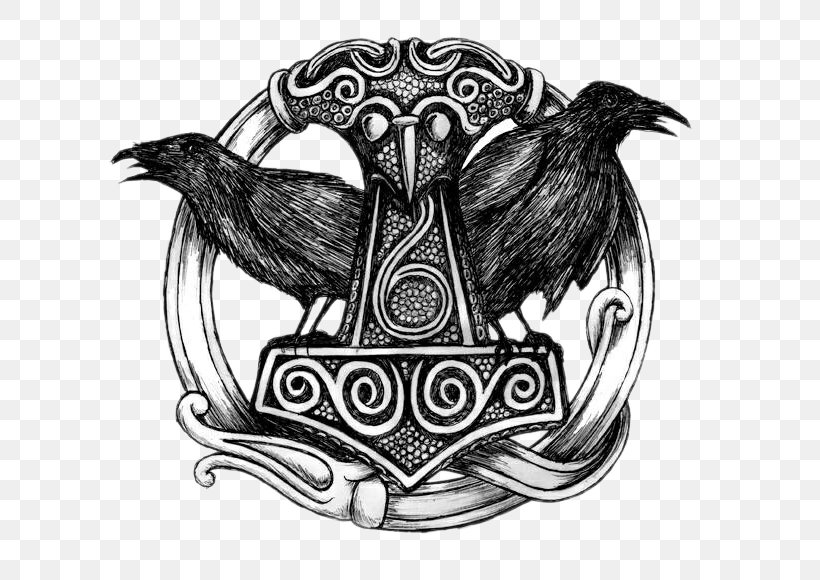 Manifest bagagerum domæne Thor: God Of Thunder Odin Mjölnir The Raven, PNG, 709x580px, Thor God Of  Thunder, Black And
