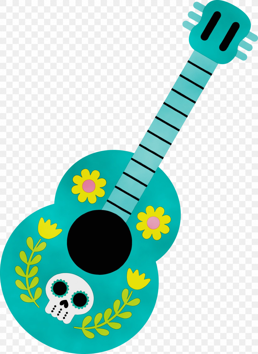 Ukulele Non-commercial Activity String Instrument Day Of The Dead Turquoise, PNG, 2182x2999px, Day Of The Dead, Commerce, D%c3%ada De Muertos, Highdefinition Video, Human Body Download Free