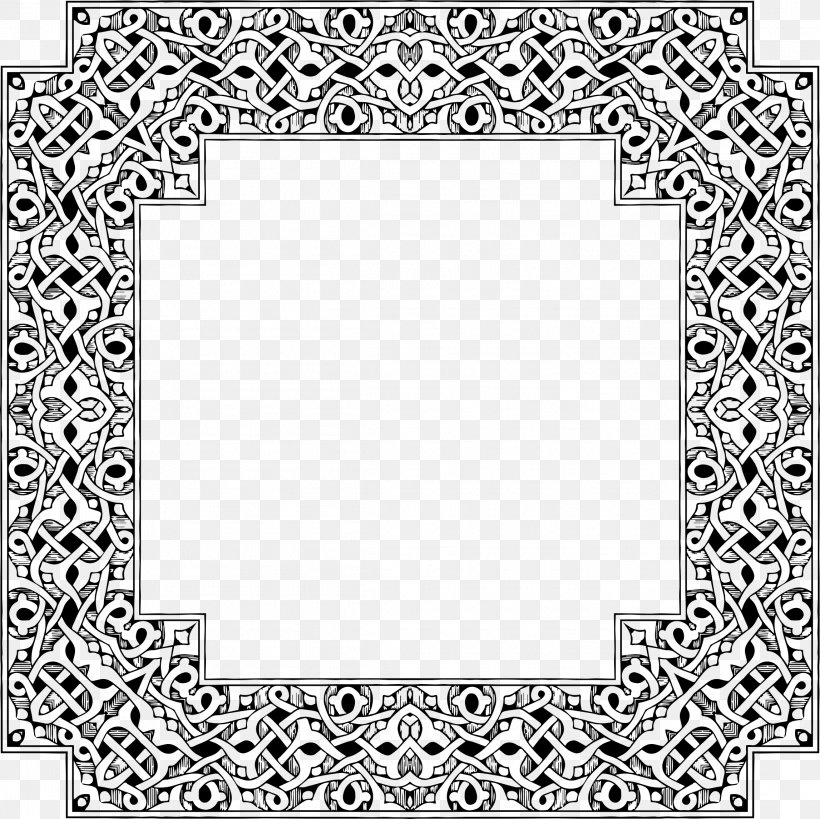 Clip Art, PNG, 2294x2294px, Picture Frames, Area, Black, Black And White, Display Resolution Download Free