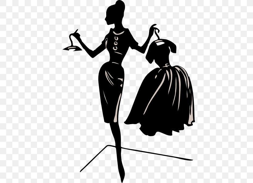 Fashion Clothing Woman Dress Clip Art, PNG, 444x594px, Fashion, Art, Beauty, Black, Black And White Download Free