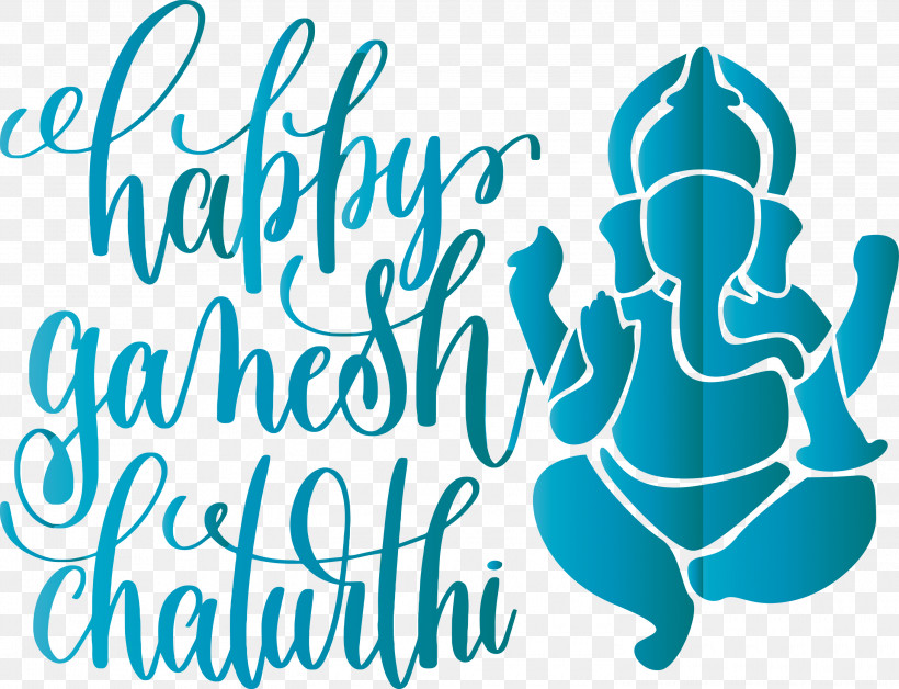 Happy Ganesh Chaturthi, PNG, 3000x2301px, Happy Ganesh Chaturthi, Calligraphy, Chaturthi, Festival, Lettering Download Free