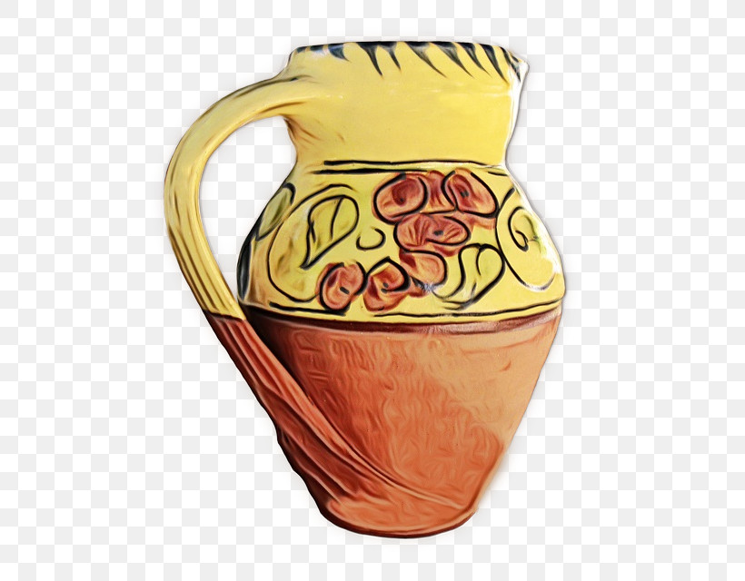 Jug Mug Ceramic Vase Pitcher, PNG, 597x640px, Watercolor, Ceramic, Jug, Mug, Paint Download Free
