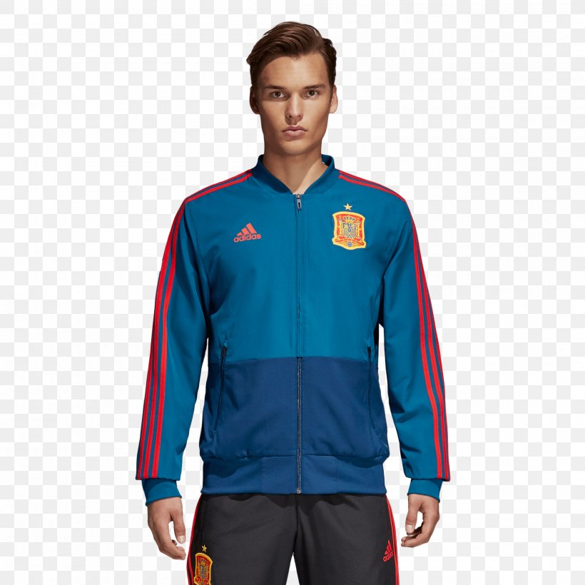 Spain National Football Team T-shirt Tracksuit 2018 FIFA World Cup FC Barcelona, PNG, 2000x2000px, 2018 Fifa World Cup, Spain National Football Team, Adidas, Blue, Cobalt Blue Download Free