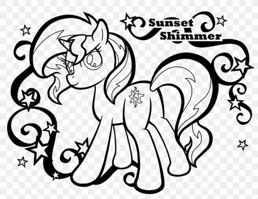 Sunset Shimmer Princess Luna Coloring Book My Little Pony: Friendship Is Magic, PNG, 1017x786px, Watercolor, Cartoon, Flower, Frame, Heart Download Free