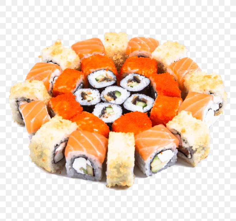 California Roll Sushi Makizushi Tempura Philadelphia Roll, PNG, 768x768px, California Roll, Appetizer, Asian Food, Avocado, Comfort Food Download Free