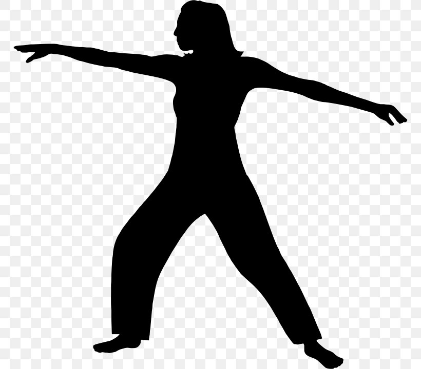 Exercise Physical Fitness Yoga Silhouette, PNG, 768x720px, Exercise, Arm, Black, Black And White, Female Download Free