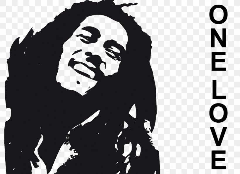 Bob Marley Stencil Reggae, PNG, 824x600px, Watercolor, Cartoon, Flower, Frame, Heart Download Free