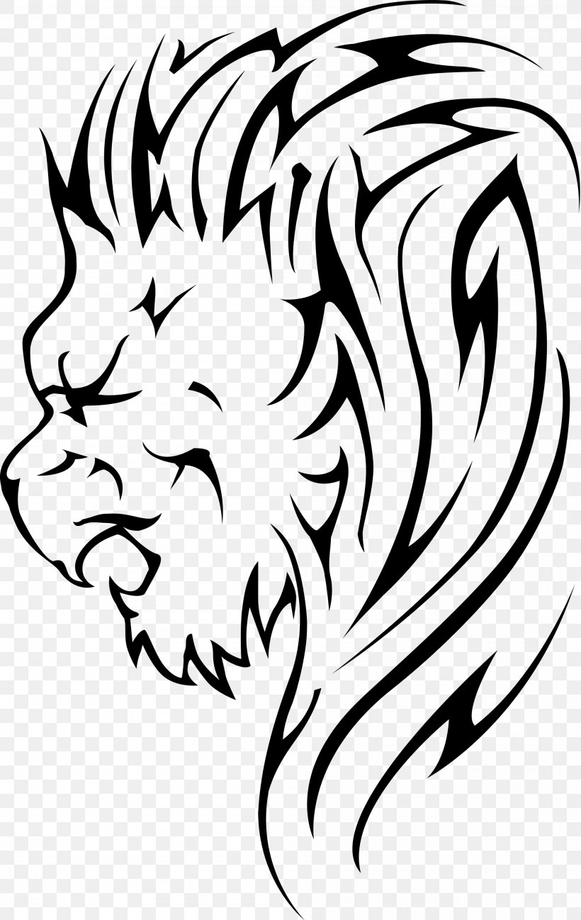 Lion Vector Graphics Logo Roar, PNG, 2000x3168px, Lion, Art, Big Cats, Blackandwhite, Coloring Book Download Free