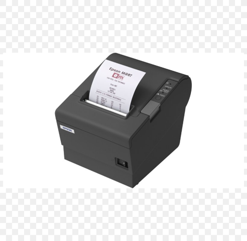 Point Of Sale Label Printer Thermal Printing Paper, PNG, 800x800px, Point Of Sale, Barcode Scanners, Cash Register, Electronic Device, Epson Download Free