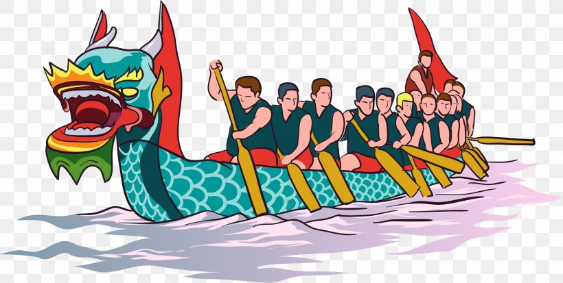 Dragon Boat Festival Bateau-dragon Traditional Chinese Holidays Rowing, PNG, 3133x1580px, Dragon Boat, Art, Bateaudragon, Boat, Boating Download Free